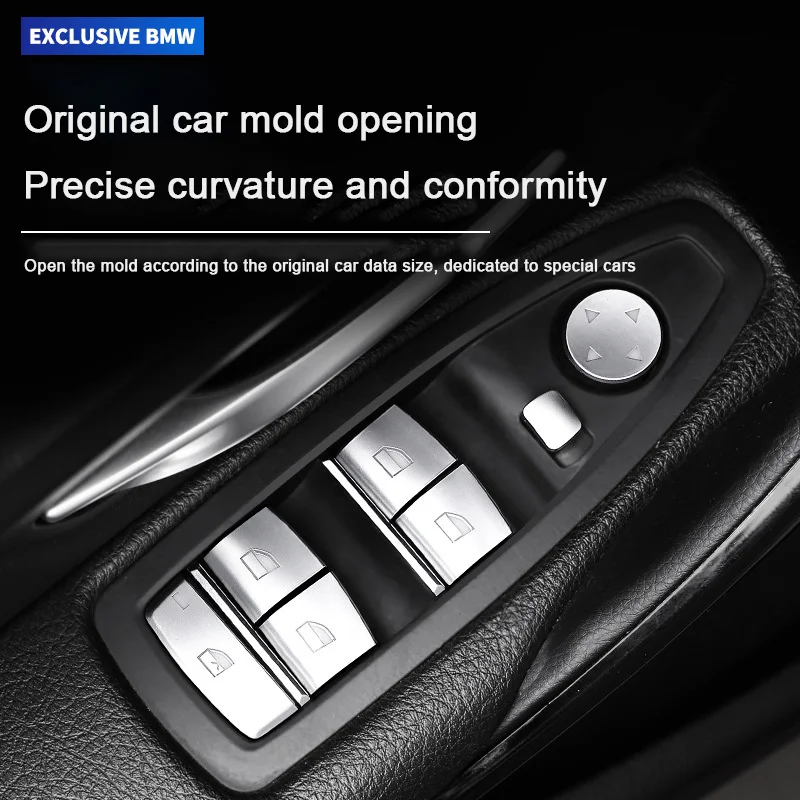 For BMW Series 3 4 F30 F31 F32 F33 F34 F36 F80 3GT Car Center Gear Knob Cover CD Number Keys Multimedia Button Sticker Accessory view 4
