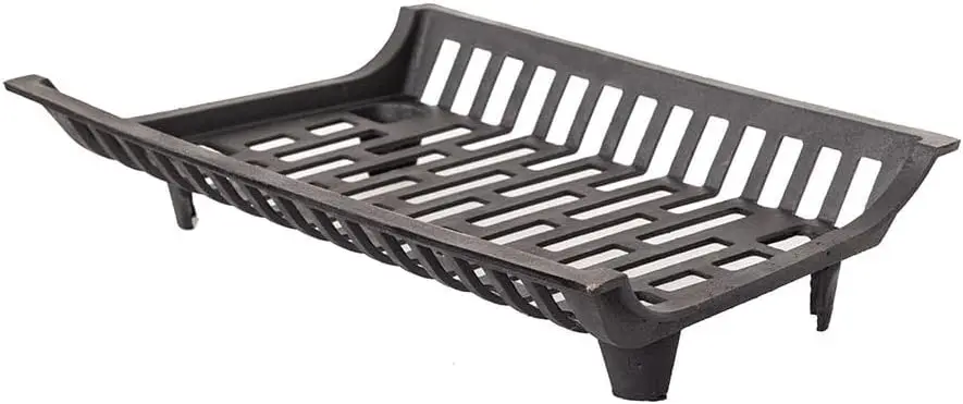 

Essen 27 Inch Cast Iron Fireplace Log Grate | Heavy-Duty Fire Pit Cradle | Chimney Wood Rack | Wood Stove Wrought Iron Rack |