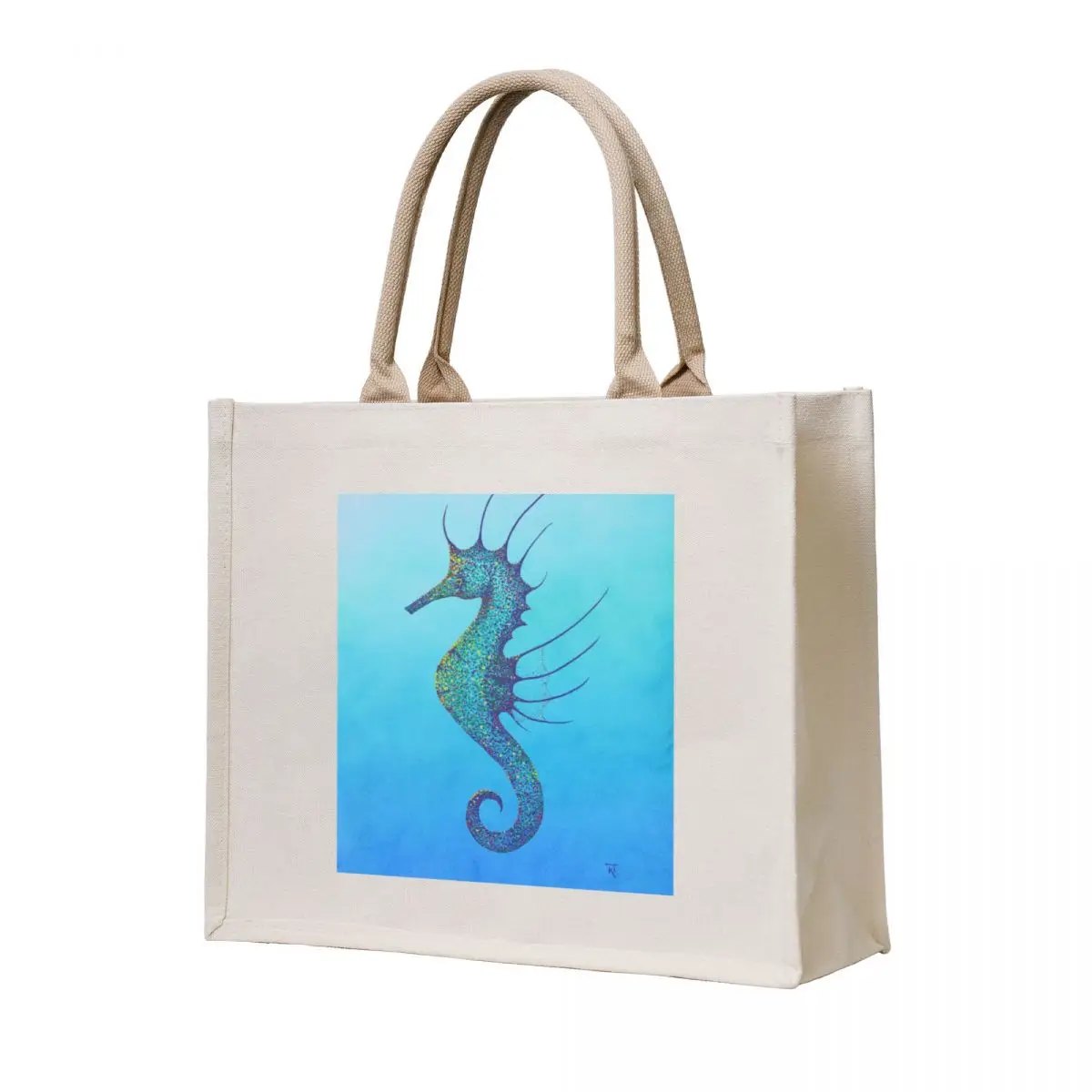

Aqua Seahorse Tote Bag Handbags Women's handbag Candy bags