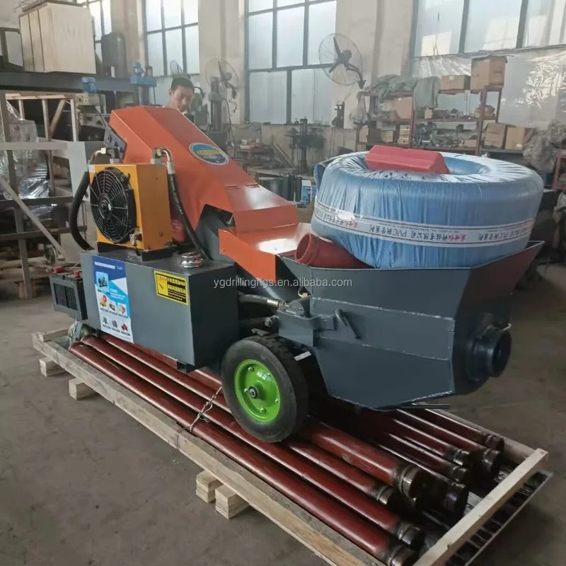 Hot Selling YG-10 Construction Equipment Mobile Electric Trailer Concrete Pump Concrete Mixer With Pump