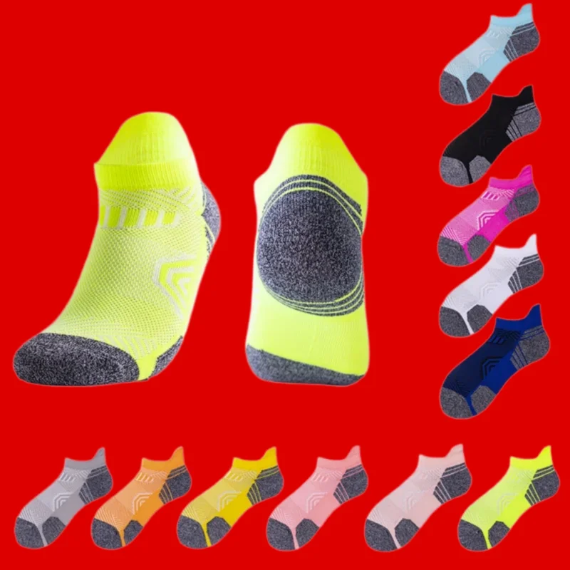 

3 Pairs Running Socks Colorful Sports Socks For Couples Boat Socks Shallow Mouth Fitness Outdoor Summer Quick-drying Short Socks