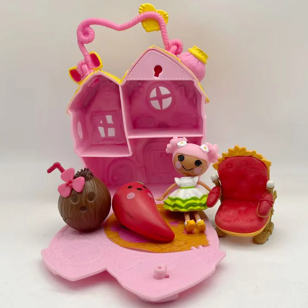 Mini Lalaloopsy Doll with Accessory Play n Go House Coconut Pepper for Children Girls Doll Cute Figures House