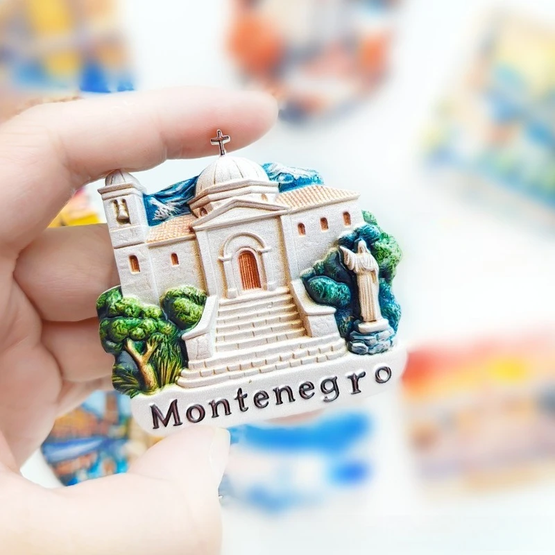 Montenegrin Church Fridge Magnet - 3D Bay of Kotor Souvenir Venetian Gothic Decor Luxury Balkan Travel Gift