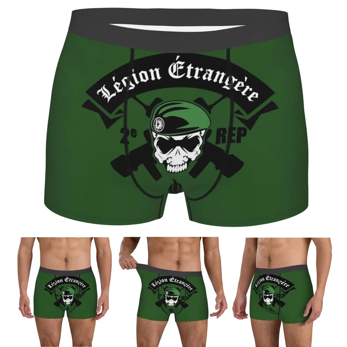 

Boxer Underpants Shorts Legion Etrangere Foreign France Military Panties Male Comfortable Underwear for Homme Man Boyfriend Gift