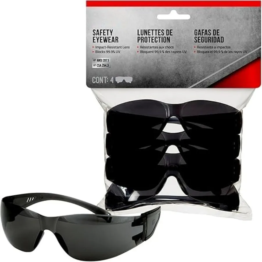 

Reader Safety Glasses and Lens，4 Pack，Gray