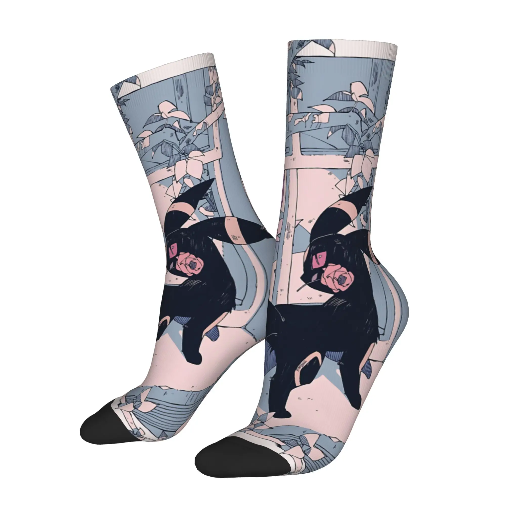 pokemon Eevee Retro  Hip Hop Novelty Casual Crew Crazy Sock Sports Socks