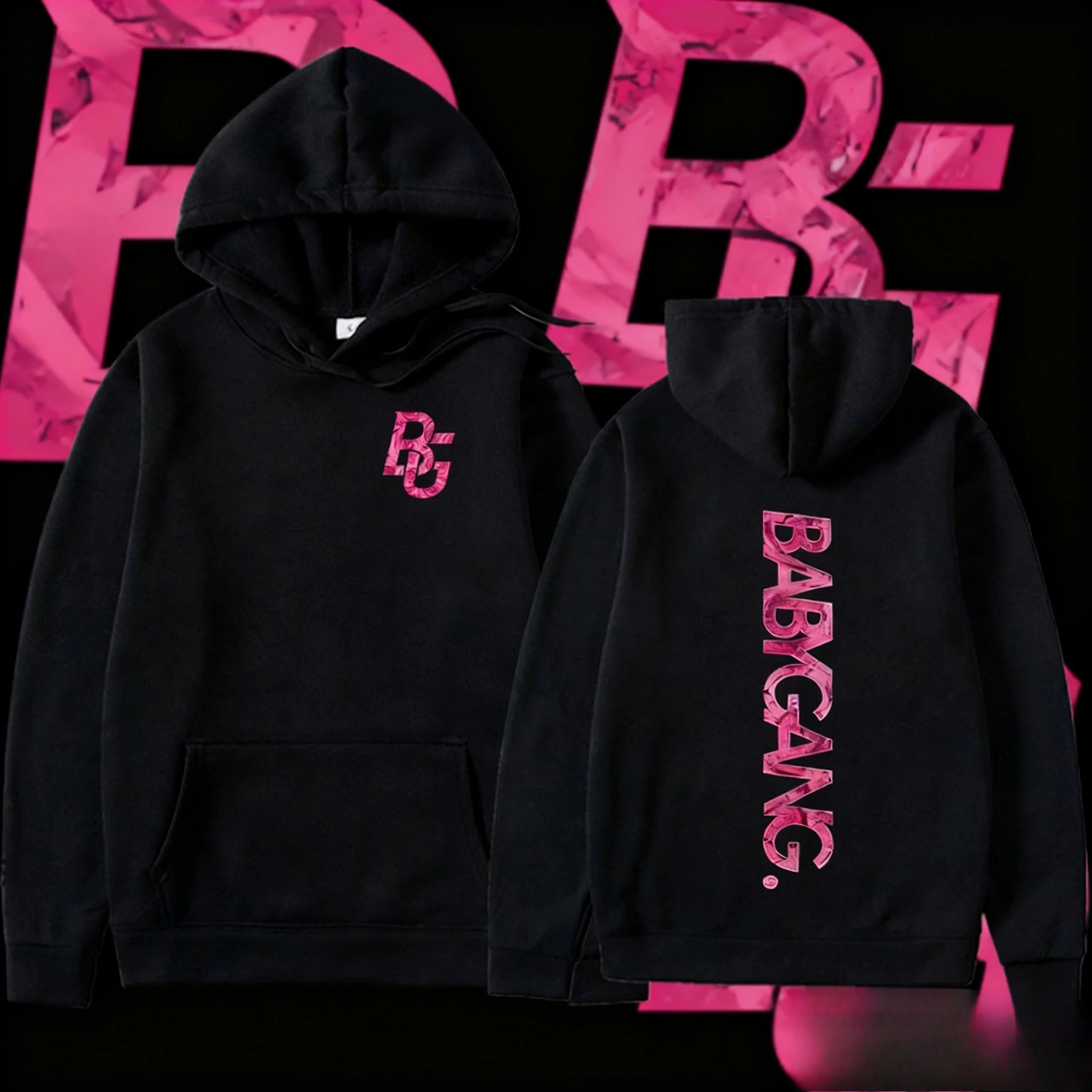 Sweat à capuche imprimé Y2K pour hommes, rappeur Baby Gang, haute qualité, automne/hiver 20-26, pur coton, 100%, meilleure vente