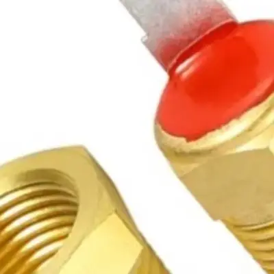 Electric Engine Cooling For Fan Thermostat Switch 185F On 175F Off 3/8 Inch Thread Gold Aluminum For V8 350 450 454 Engines Auto