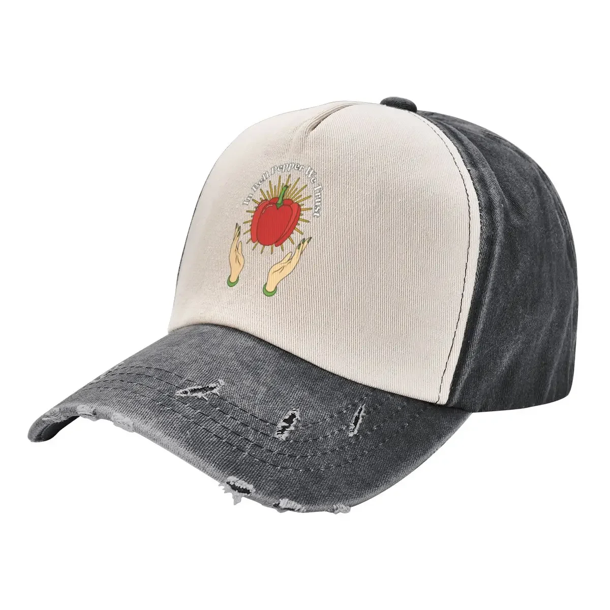 In Bell Pepper We Trust - Paprika Lovers Puns Capsicum annuum Baseball Cap Uv Protection Solar Hat Hat Luxury Brand Male Women's