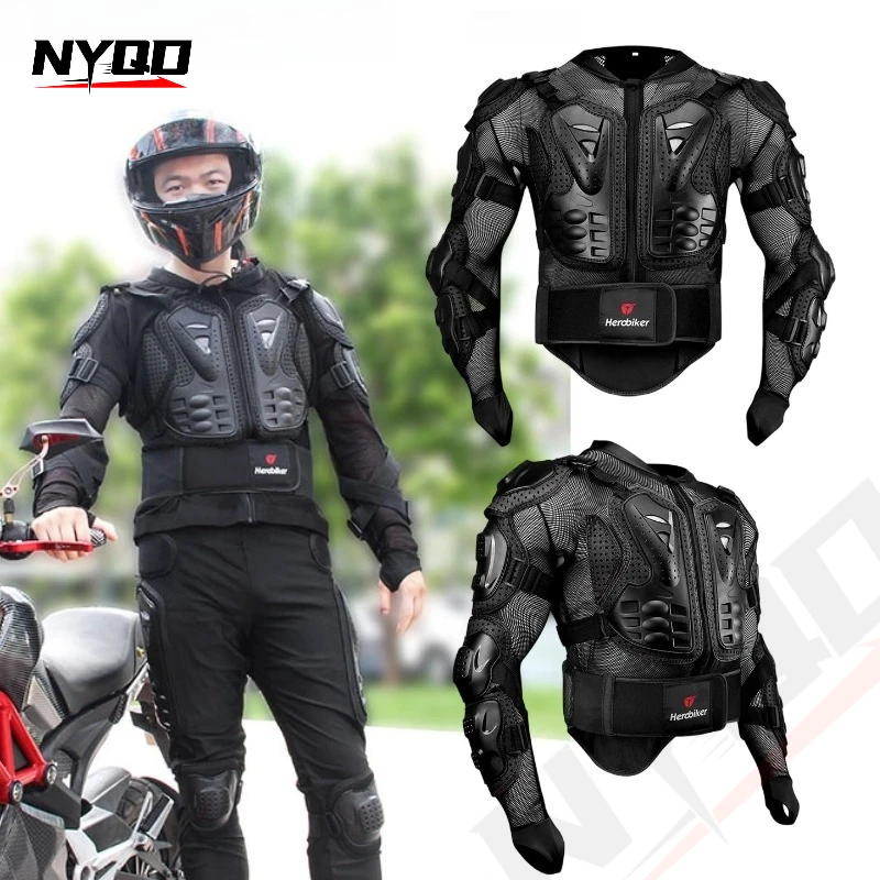 

Motorcycle Protective Armor Jacket for Off-Road Motocross, Anti-Crash Knee Elbow Chest Neck Protector Set