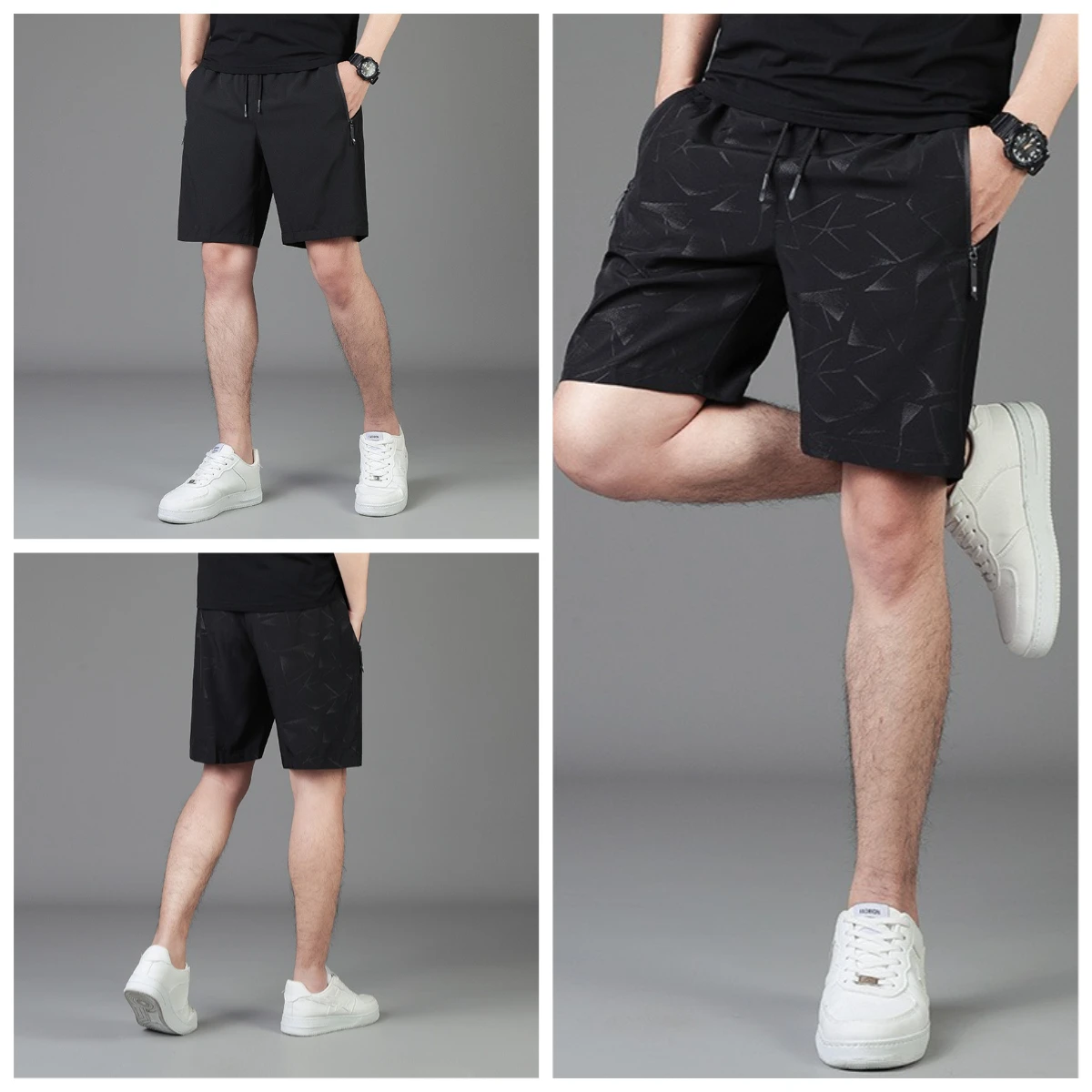 Sommer Herren Athletic Performance Shorts Dry-Tech Schweißresistent mit Kordelzug Jams Performance Tech Loose-Fit Trainingsshorts