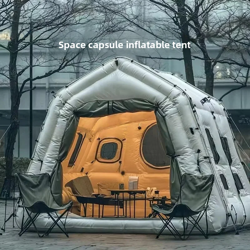 Portable Foldable Capsule Design Aluminum Air Tent Quick Open Camping Table Inflatable Outdoor Family Dining Table