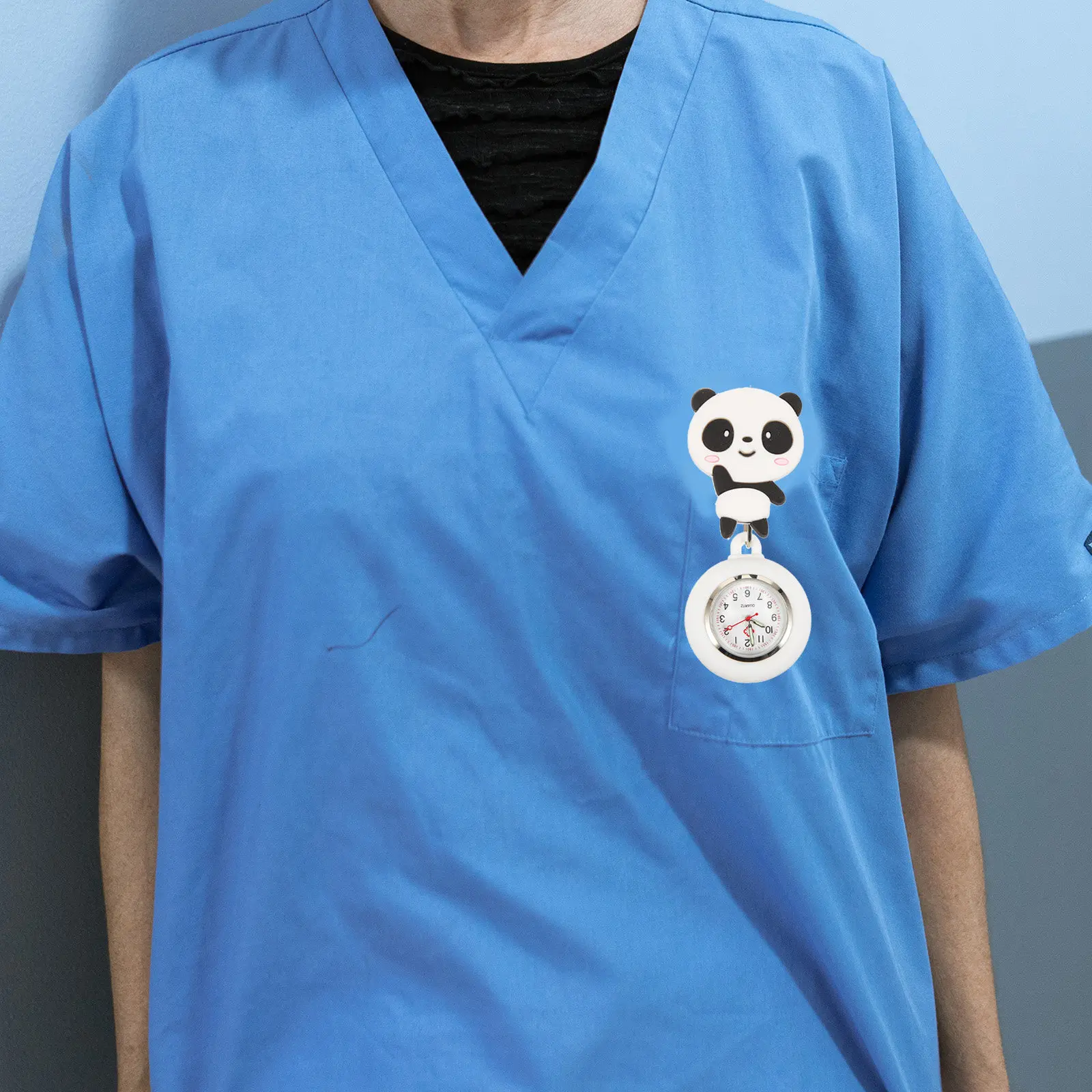 

Часы для медсестер с клипсой, выдвижные, на лацкан, с медицинским узором, для врачей, наручные часы-брелок для медсестер