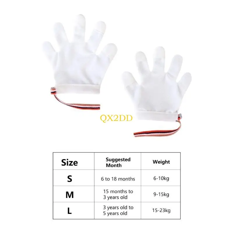QX2D Guantes protectores multiusos para manos infantiles contra daños por masticación uñas 2 uds