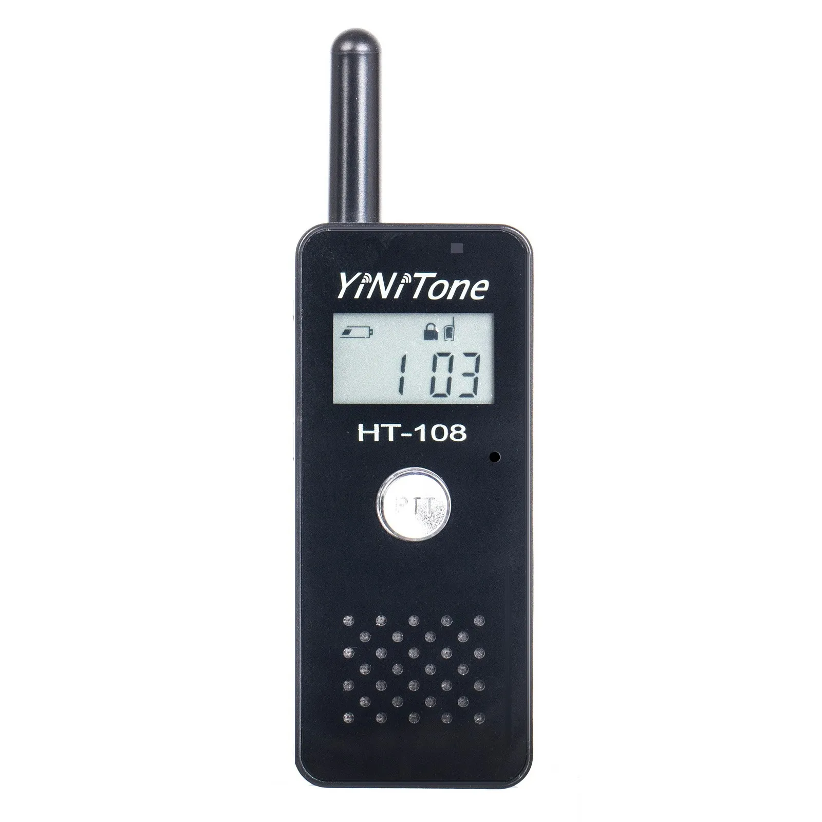 Mini walkie-talkie portátil, HT-108 recargable con auricular, ligero, batería de litio de gran capacidad, centros comerciales