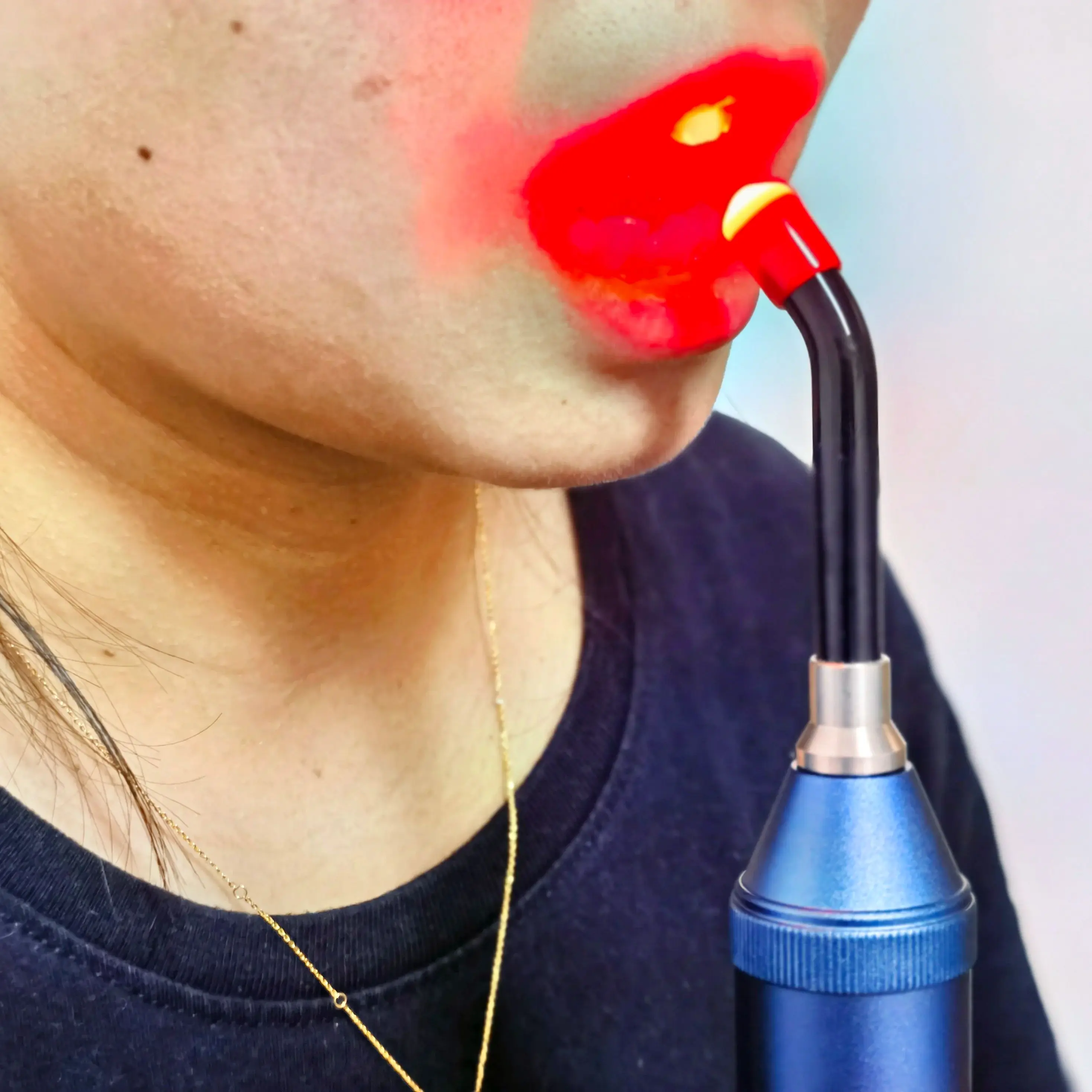 Canker Sore Treat Devices, Mini Red Blue Light Therapy Flashlight for Oral Nose Ear Cavity Care
