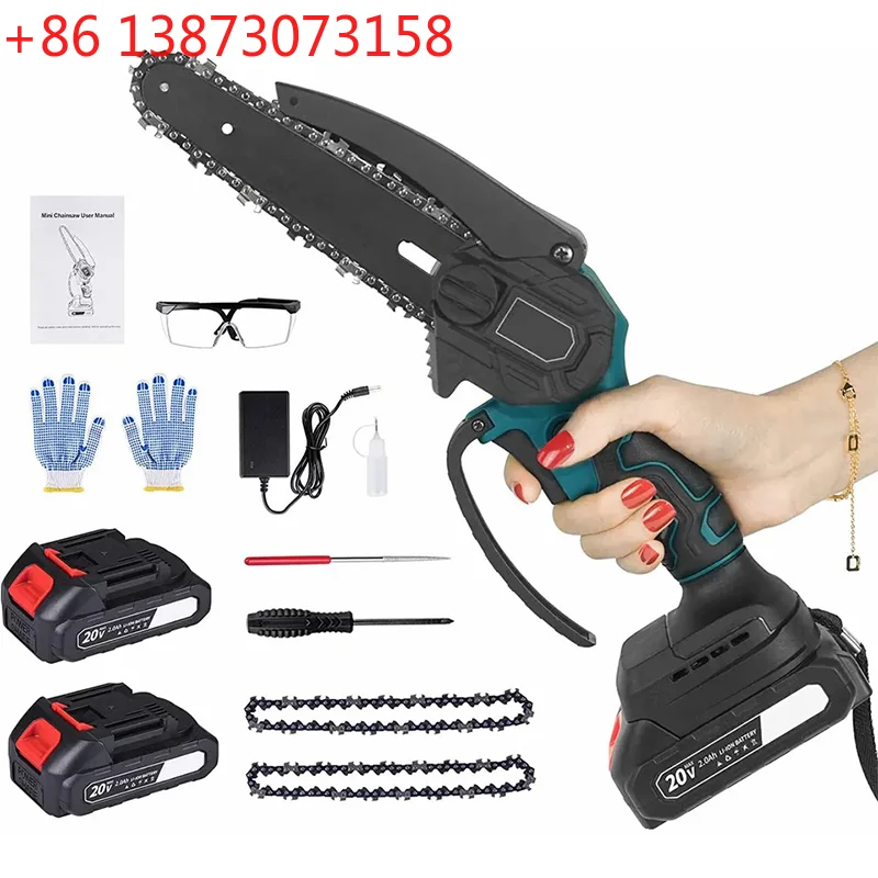 

6-inch portable electric tree cutting cordless chain saw machine mini electric chain saw