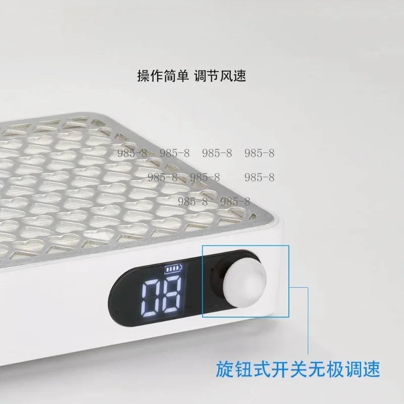 Brushless Motor Desktop Plug-in Nail Dust Machine, Professional Nail Salon Special Tool Nail Art Vacuum Cleaner