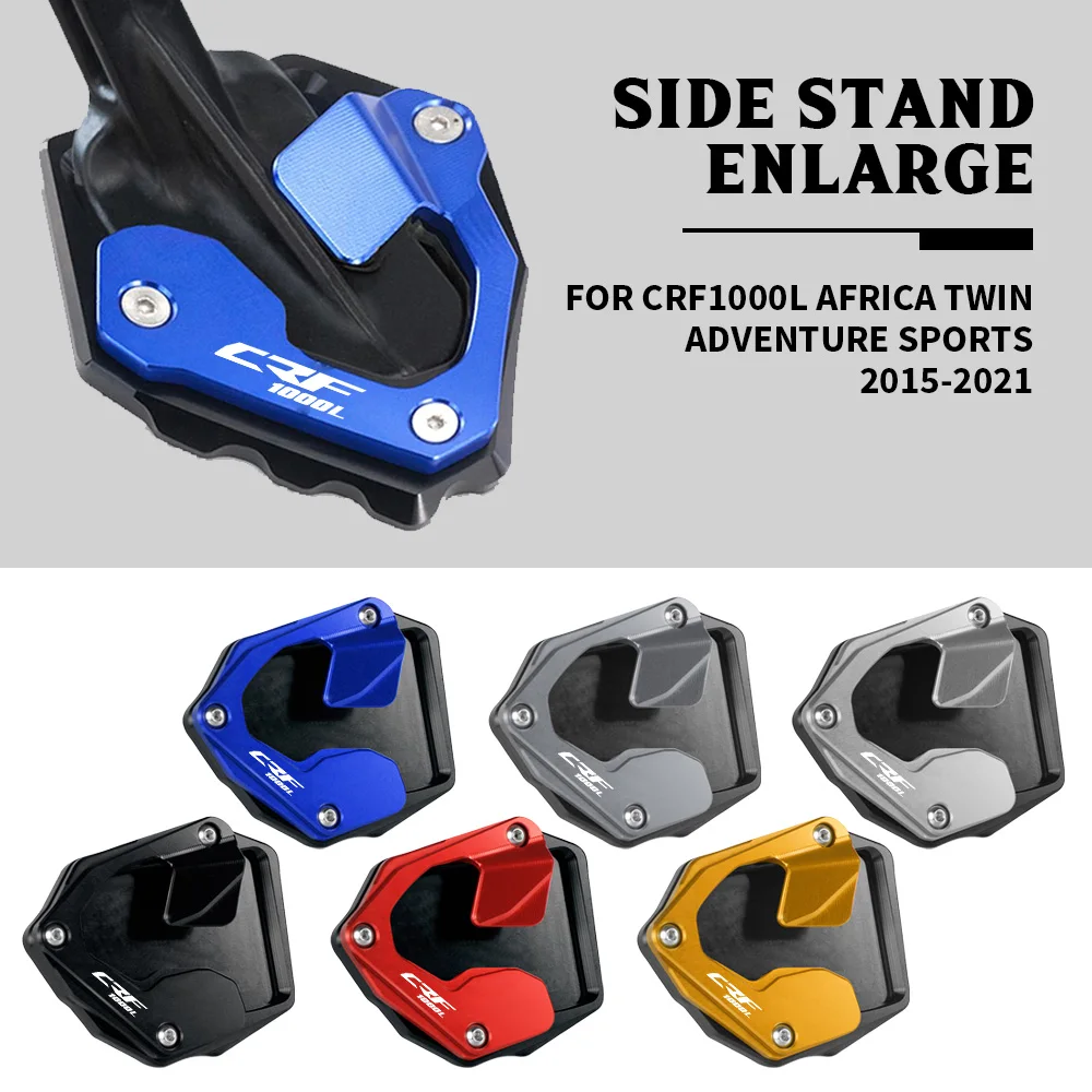

FOR Honda CRF1000L Africa Twin Adventure Sports 2015-2021 CNC Foot Side Stand Pad Plate Kickstand Enlarger Support Extension