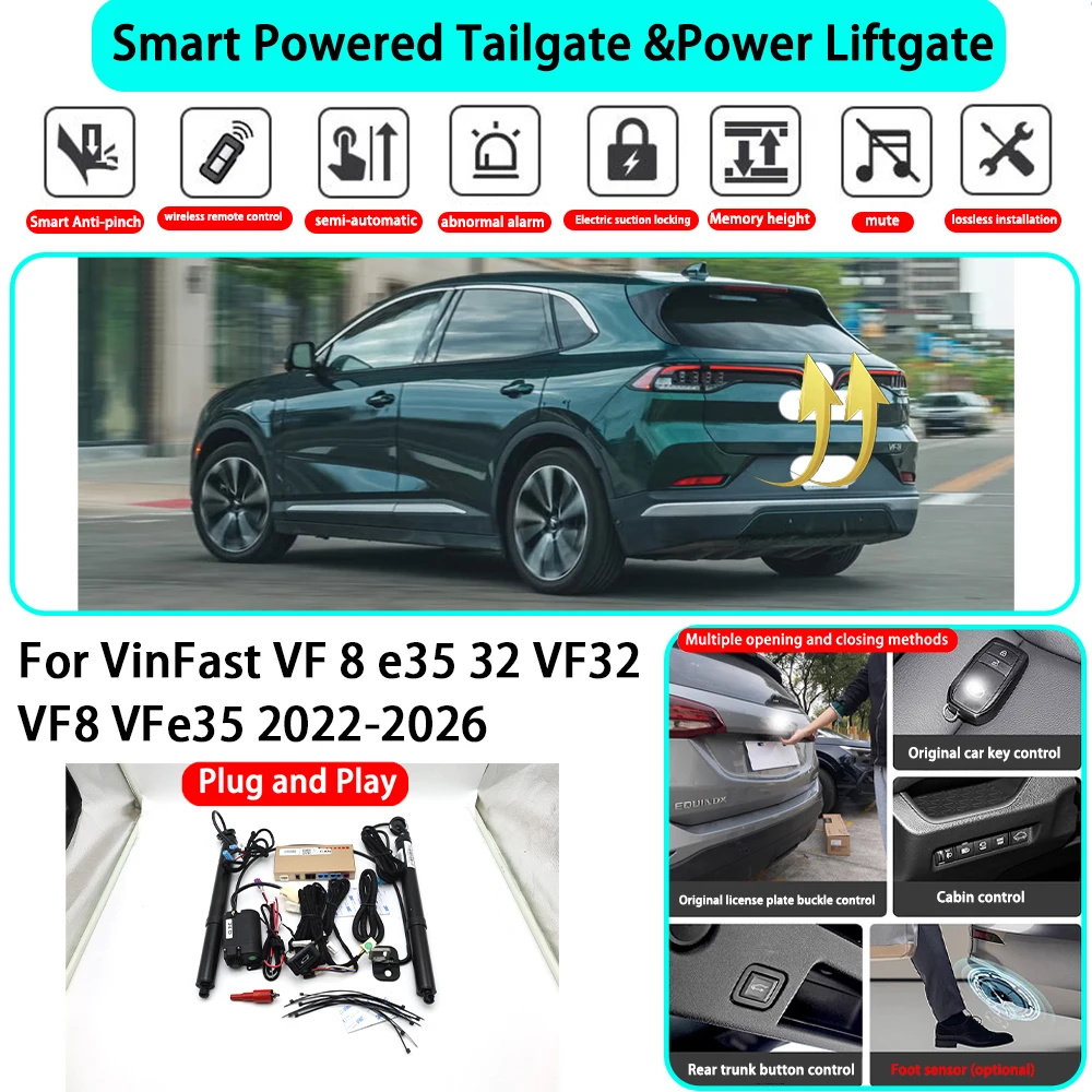 for VinFast VF 8 e35 32 VF32 VF8 VFe35 2022-2026 Smart Automatic Powered Tailgate Electric Power Tailgate Lift Kit Key Close