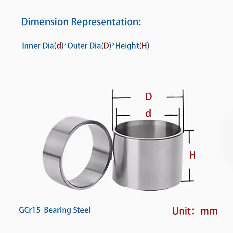 15 16 18 20mm Inner Diameter Steel Guide Sleeve / Withdrawal Bushing - Precision Ground Wear-Resistant Spacer Sleeve