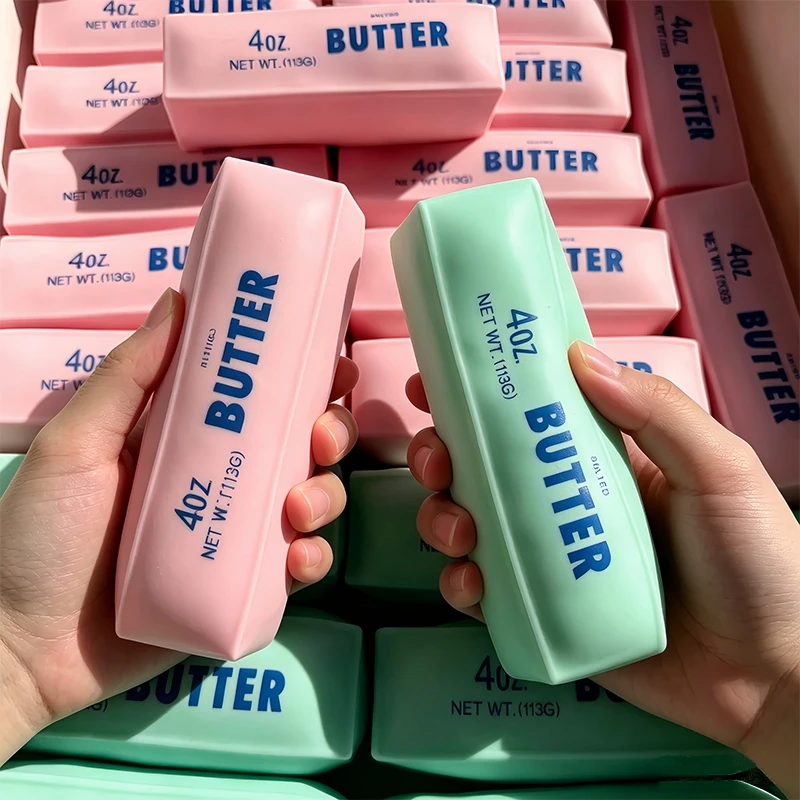 Quetschbarer Butter-Stick Fidget-Spielzeug Kreatives Baustein-Spielzeug Ohne Rückfederung Stressball für Erwachsene Stressabbau Quetsch-Fidget-Spielzeug
