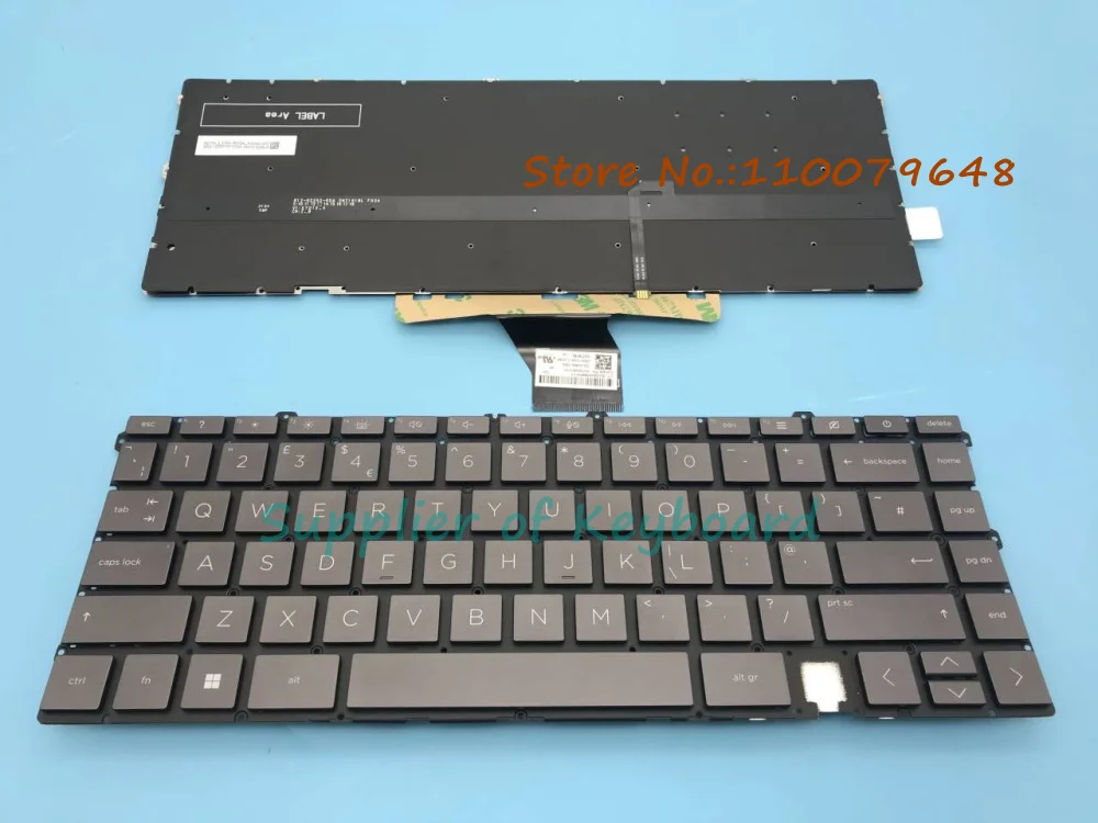 NEW For HP ENVY 13-ba 13-bd 13-ay 13-ba0000 13-bd0000 13-ay0000 13-ay0003nn Series Laptop UK Keyboard Backlit Silver/Brown