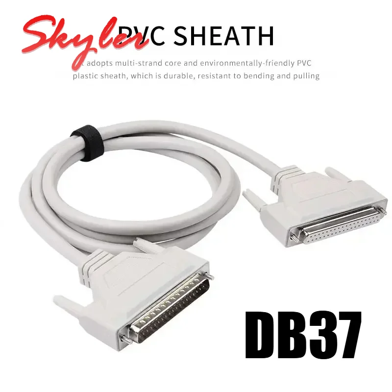 26AWG DB37 Male to Female Extension Cable for Computer Scanner 2 Row 37 Pin Data Cord High-speed Shielded Connection Wire Line
