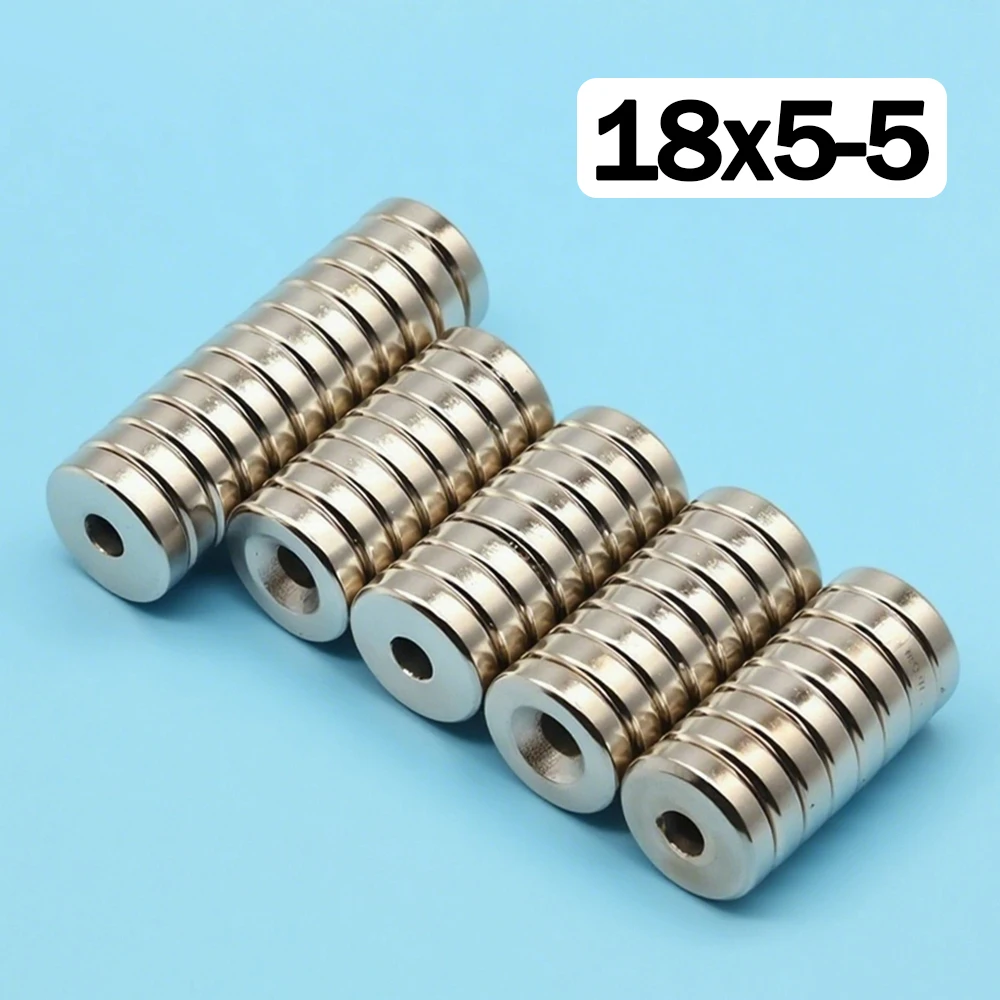 18x5x5mm Neodymium Magnet Ring Strong Magnetic DIY Craft Model Building Industrial Hardware (96 chars)