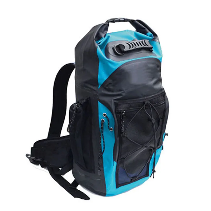 30L Waterproof  Backpack bag Dry bag With Soft Back Side Pocket Nylon Strap Swimming River trekking Camping Luggage