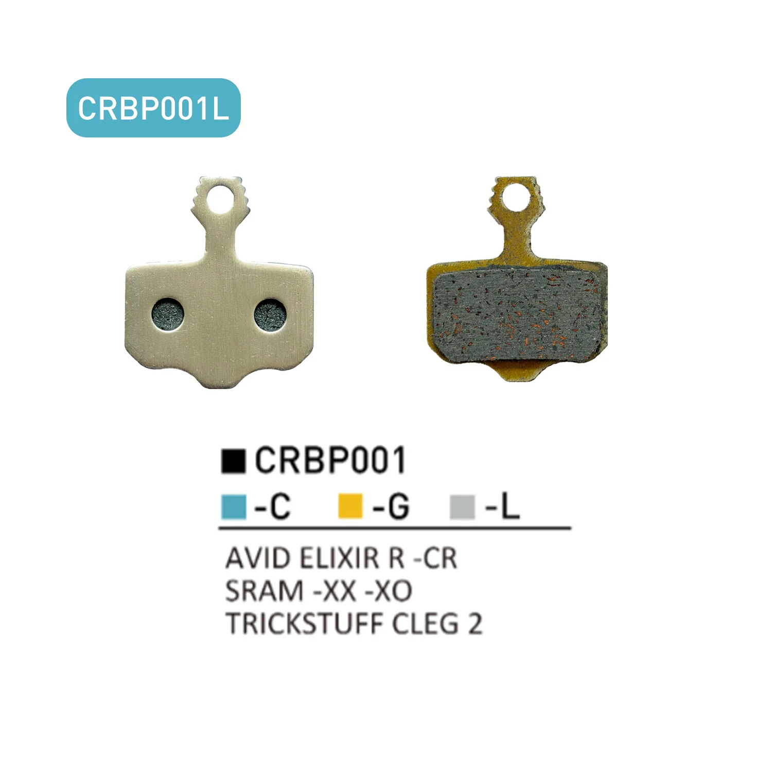 4 Pairs Semi‑Metallic Disc Brake Pads for AVID ELIXIR R‑CR SRAM XX XO TRICKSTUFF CLEG2, Alu‑Alloy Backing Plate Bike Accessories