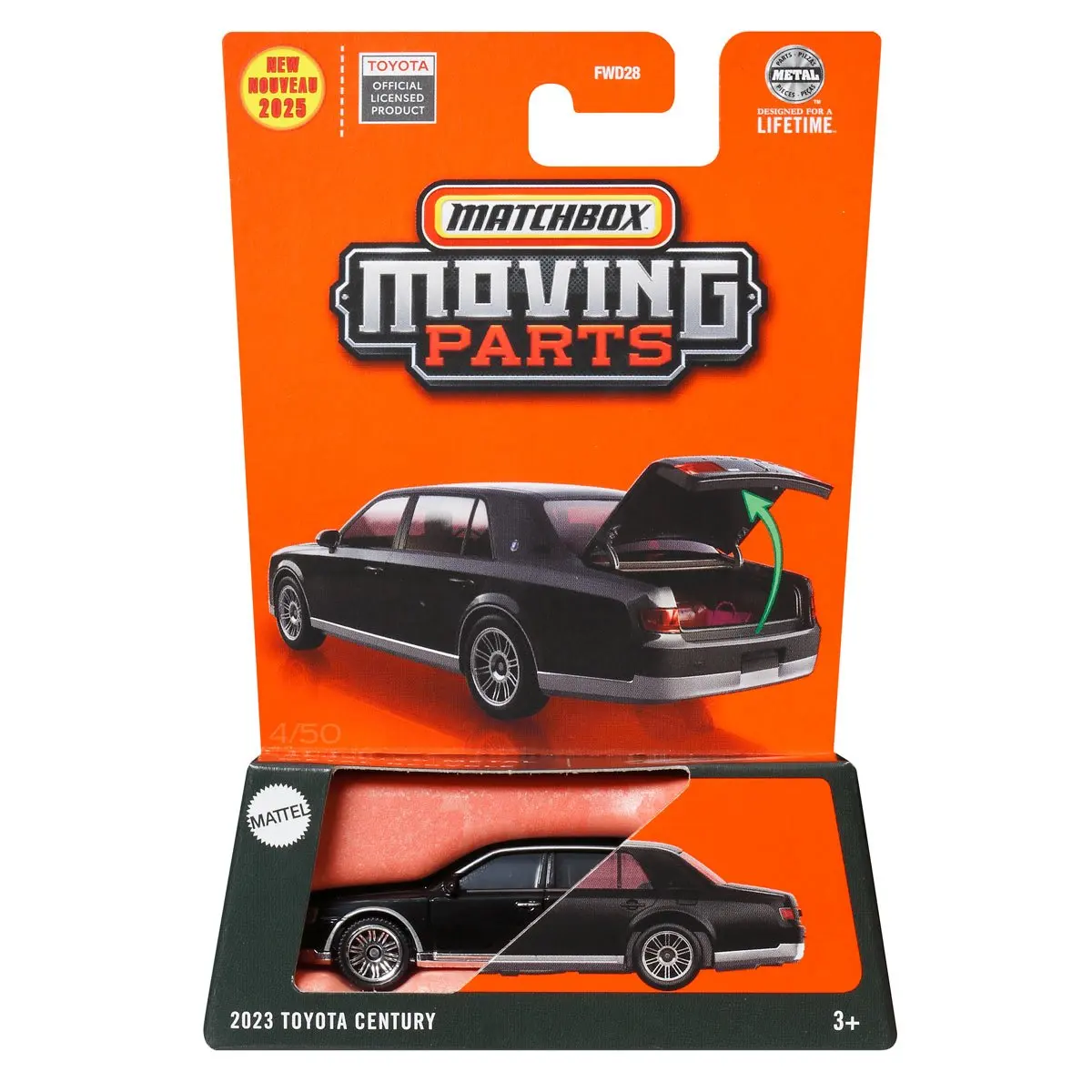 2025 Matchbox Moving Parts 2023 Toyota Century 1/64 Die-cast Collection Model  FWD28-9C0B