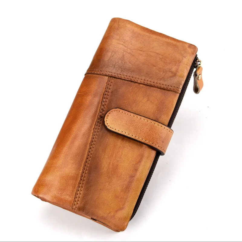 Leather Wallets for Women Fashionable Real Cow Long Wallet Purse Designer Male Female Clutch Luxury Soft