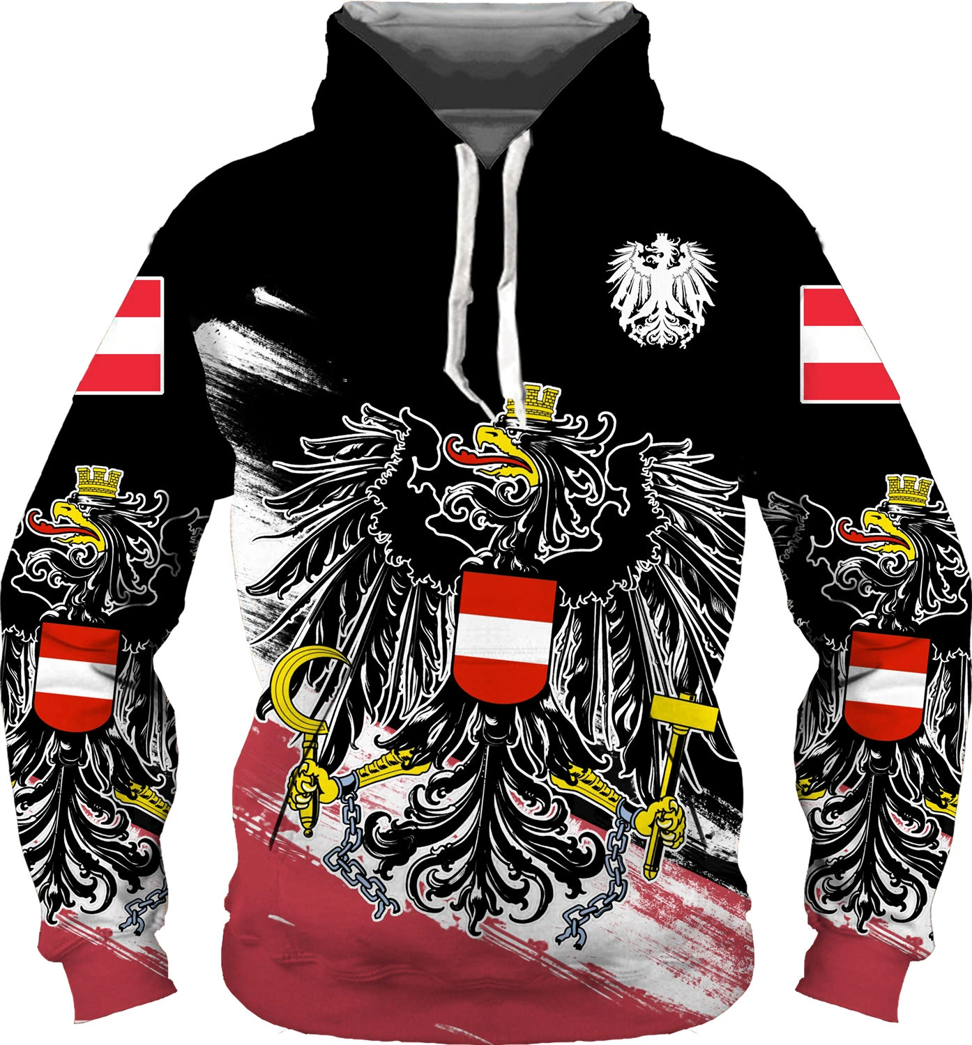 New Fashion German Flag Eagle Hoodies 3D All Over Printed Mens Sweatshirt Unisex Pullover Casual Shirt