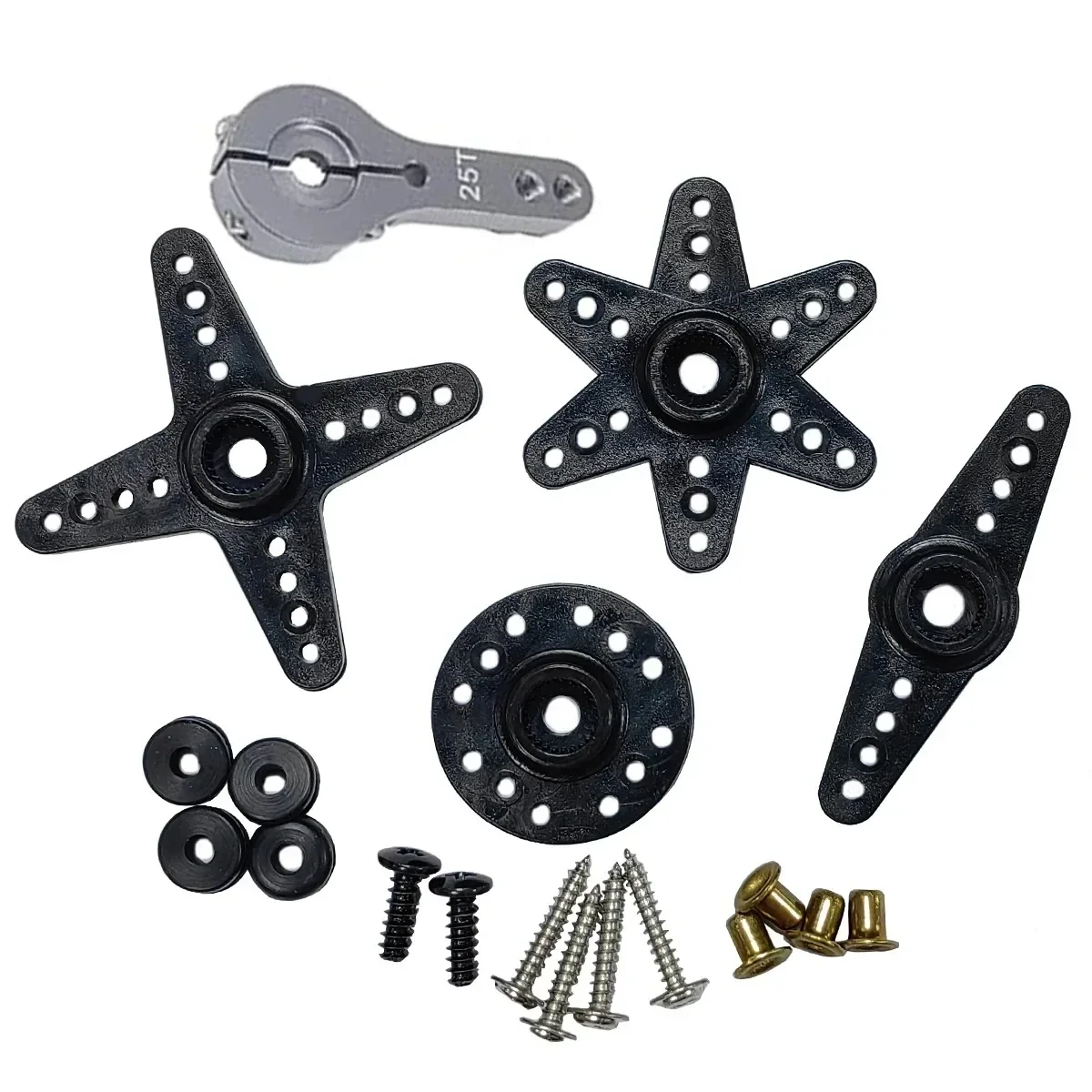 GOTECK 2個 フルメタルギア デジタルサーボ 25Tサーボホーン付き RCカー ボート 固定翼ヘリコプター 飛行機 ロボット おもちゃ