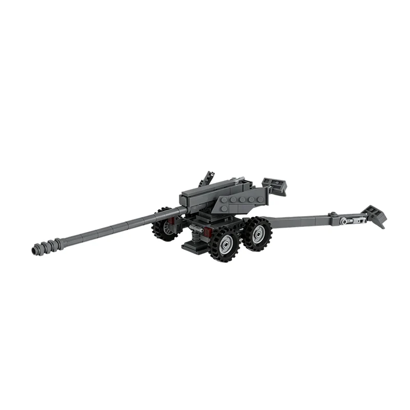 2A36 Towed Howitzer Model MOC Building Bricks War Equipment Modular Technology Gifts Holiday Assemble Toys Suit Display