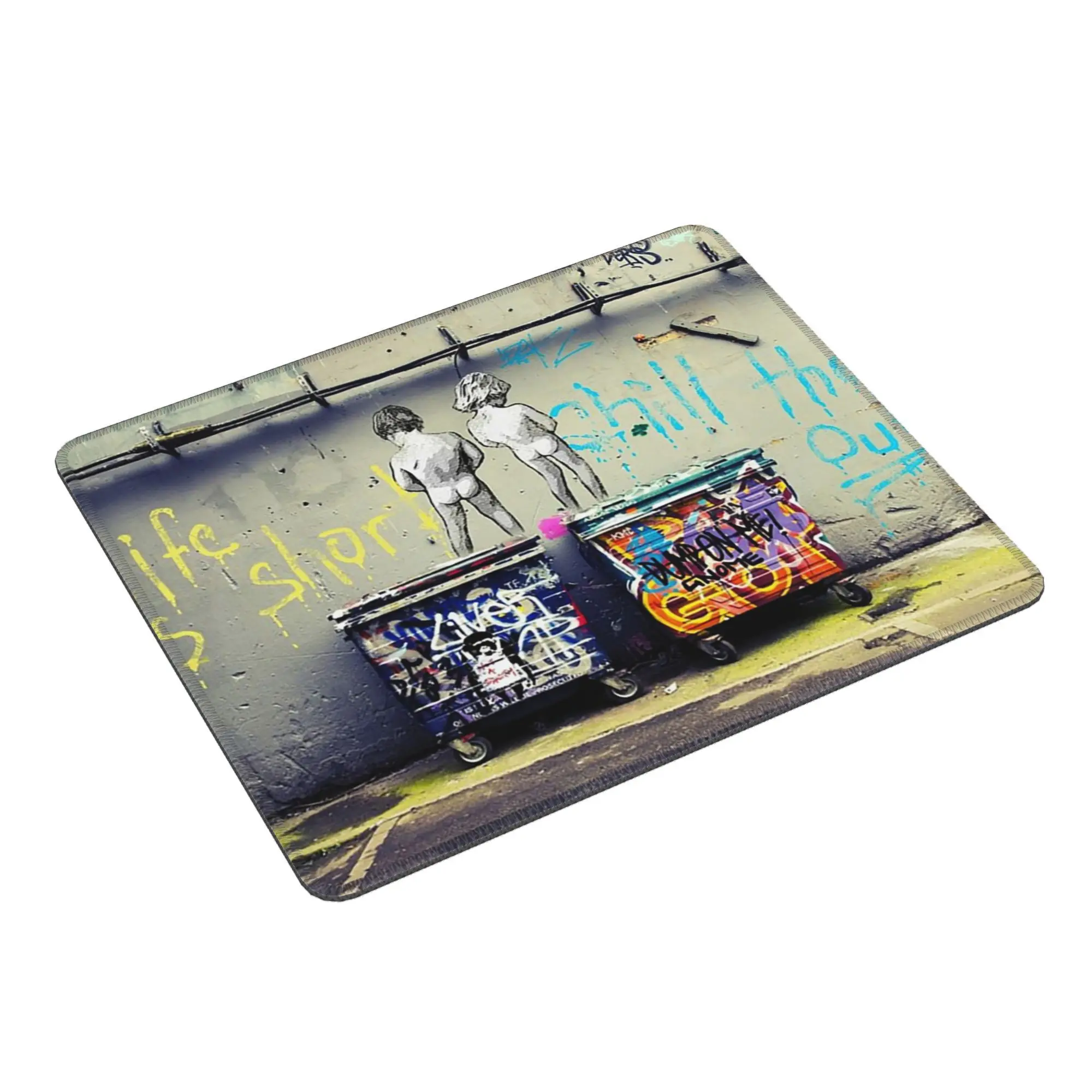 Banksy Chill the Duck Out 마우스 패드 컴퓨터 키보드 마우스 매트 게이머 PC 노트북 책상 매트 사무용품 테이블 매트