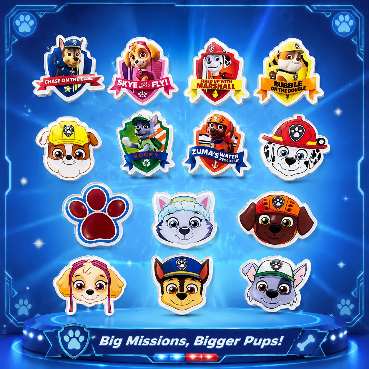 Badge en émail mignon sous licence PAW Patrol, broche, médaille, épingle de revers pour enfants, garçons, filles, récompense, cadeau de fête, objet de collection