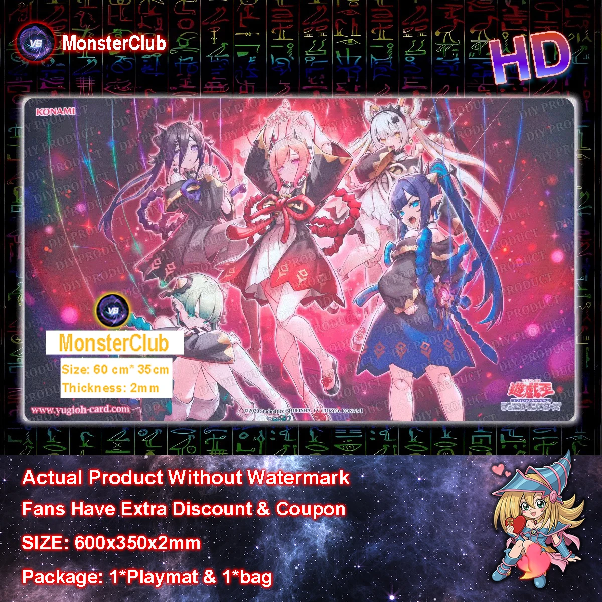 

YuGiOh Zenna-no-Tsuinagihime Playmat Zenna, the Tsuinagi Princess TCG CCG Mat Board Game Pad Trading Card Game Mat Mouse Pad Bag