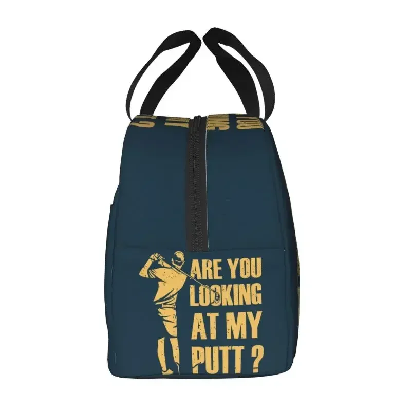 Custom Bag Custom Funny Golf Quote Insulated Lunch Bag For Work School Reusable Thermal Cooler Bento Box Women Children Food Con