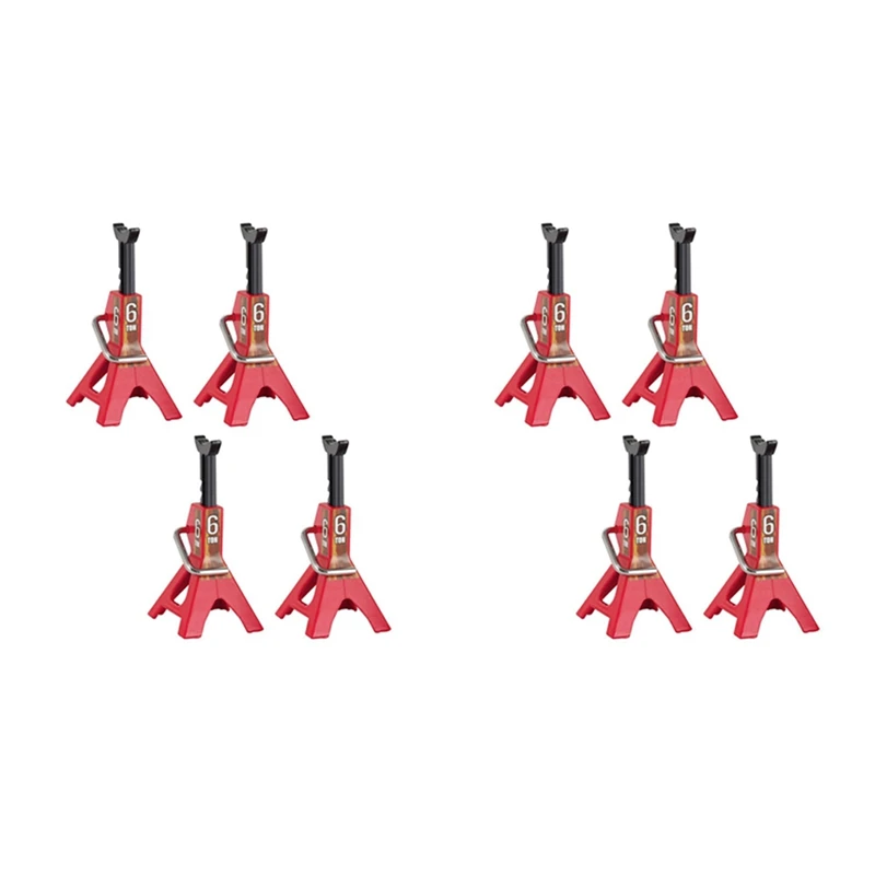 

Hot Sale 8Pcs Metal Height Adjustable 6 Ton Jack Repair Stand For 1/10 RC Crawler Car Axial SCX10 90046 Traxxas TRX4 TRX6 D90,1