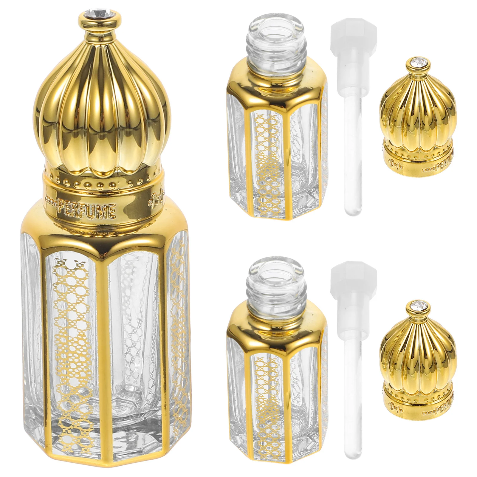 

3Pcs Essential Oil Glass Bottles Empty Perfume Dropper Containers Compact Size 3ml Dropper Bottles for Oils Perfume Dispenser