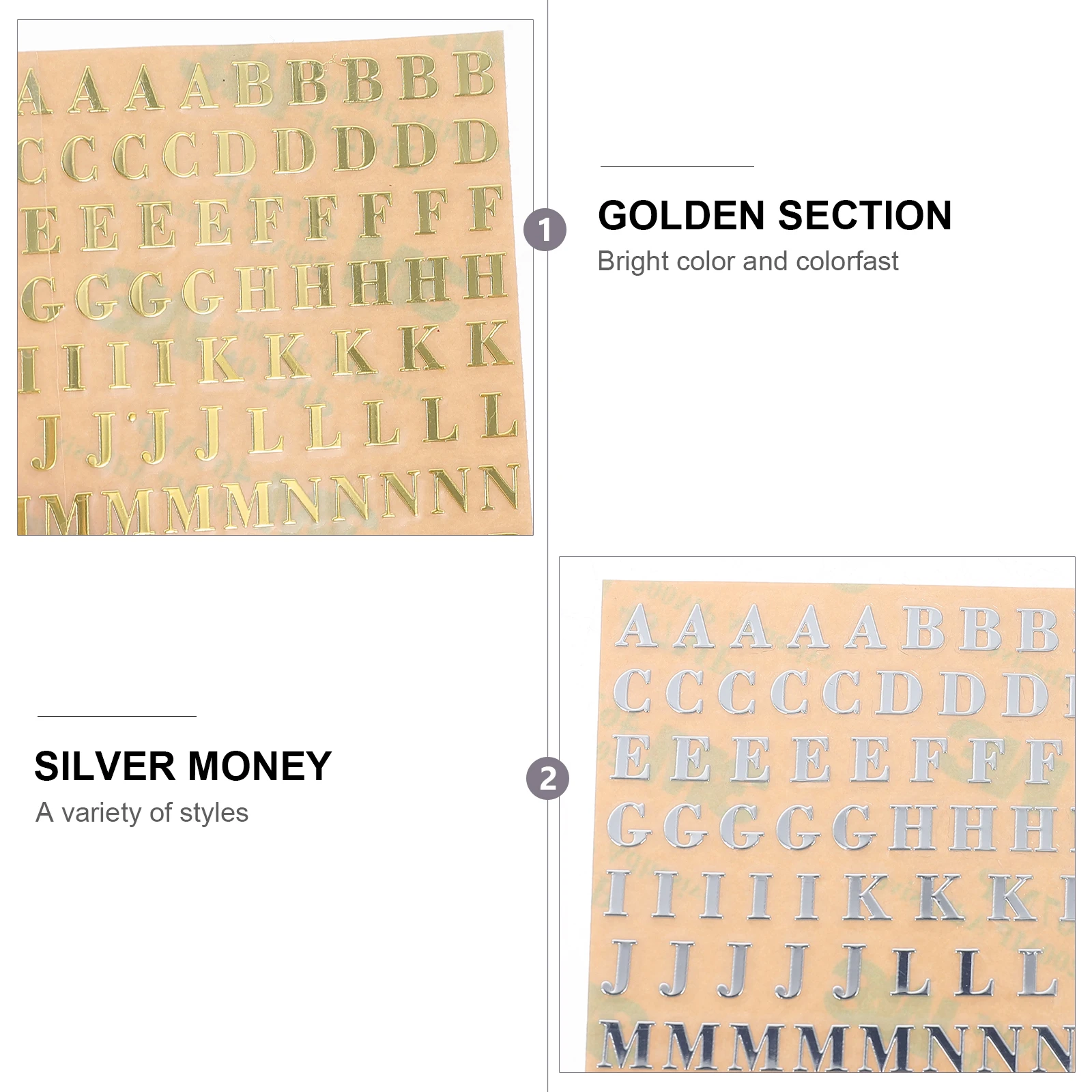

Letter Stickers Copper Colorful Alphabet Number Removable Adhesive Mini Initial for Nails Nail Decals DIY Labels Resin Pieces