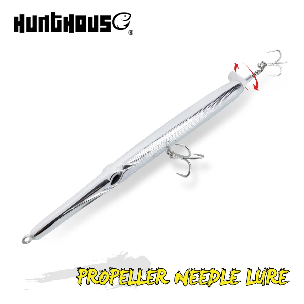 Рыболовная приманка Hunthouse Propeller Needle Pencil, плавающая, для дальнего заброса, жесткая приманка, 225 мм, 40 г, стикбейты для синей рыбы, морского окуня, соленой воды.