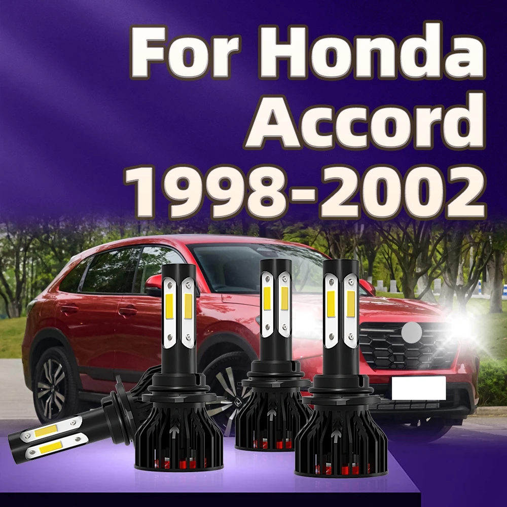 

4Pcs Led Car Headlight Bulbs 130W Lamp 9005 9006 6000K Light For Honda Accord 1998 1999 2000 2001 2002