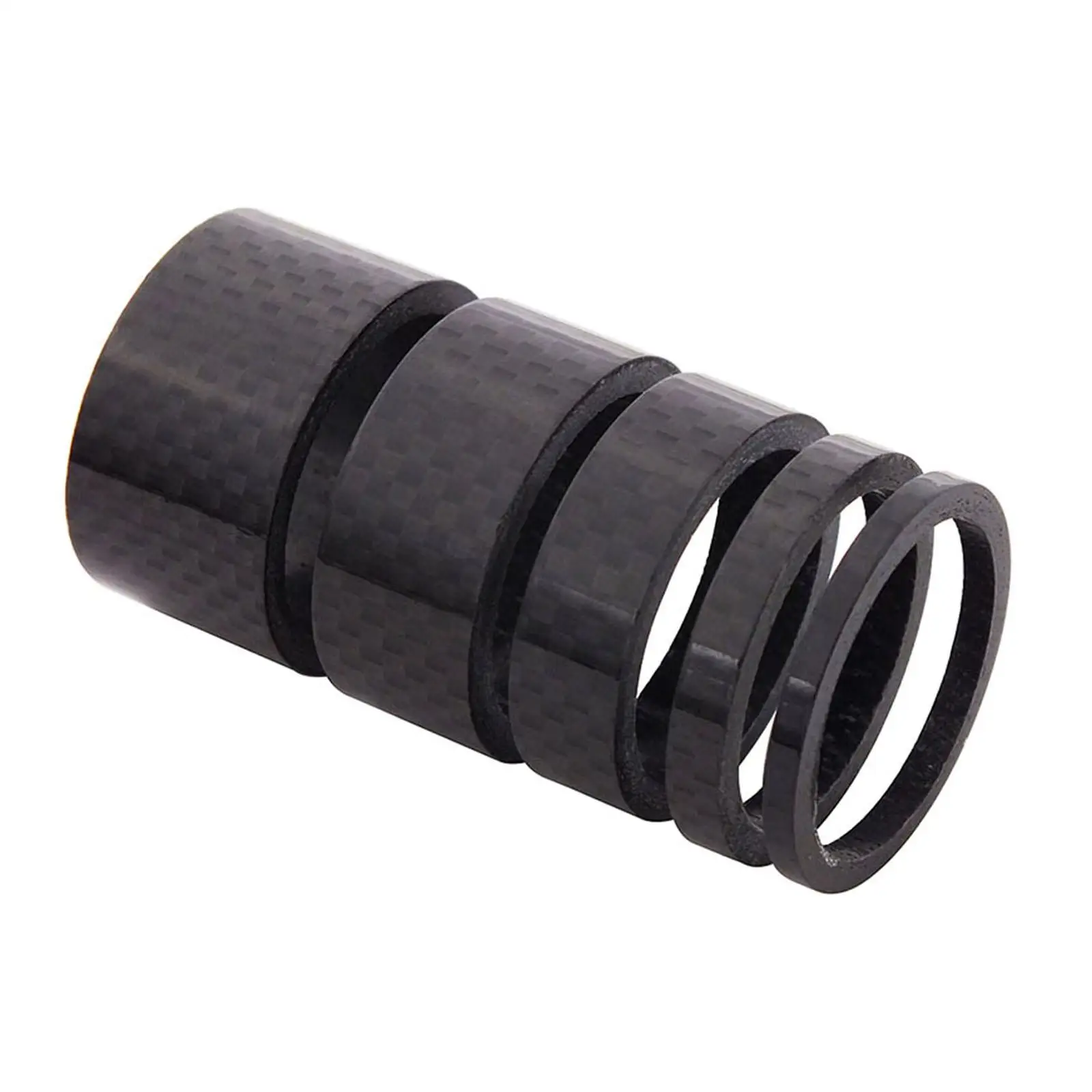 Carbon Fiber Bike Stem Spacer Kit Sturdy Headset Rings Road Bike Parts for 28.6 Mm Fork Handlebar Tuning