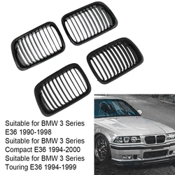 Front Hood Kidney Grille Grill Gloss/Matte Black Racing Grilles For BMW E36 3 Series 1997 1998 1999 Facelift Replacement
