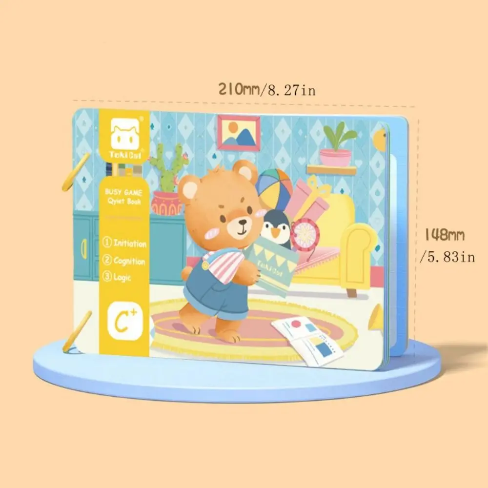 Animals Tail Baby Cloth Book Parent-child Sound Paper Cloth Book Educational Interactive Puzzle Cloth Book Birthday Gifts