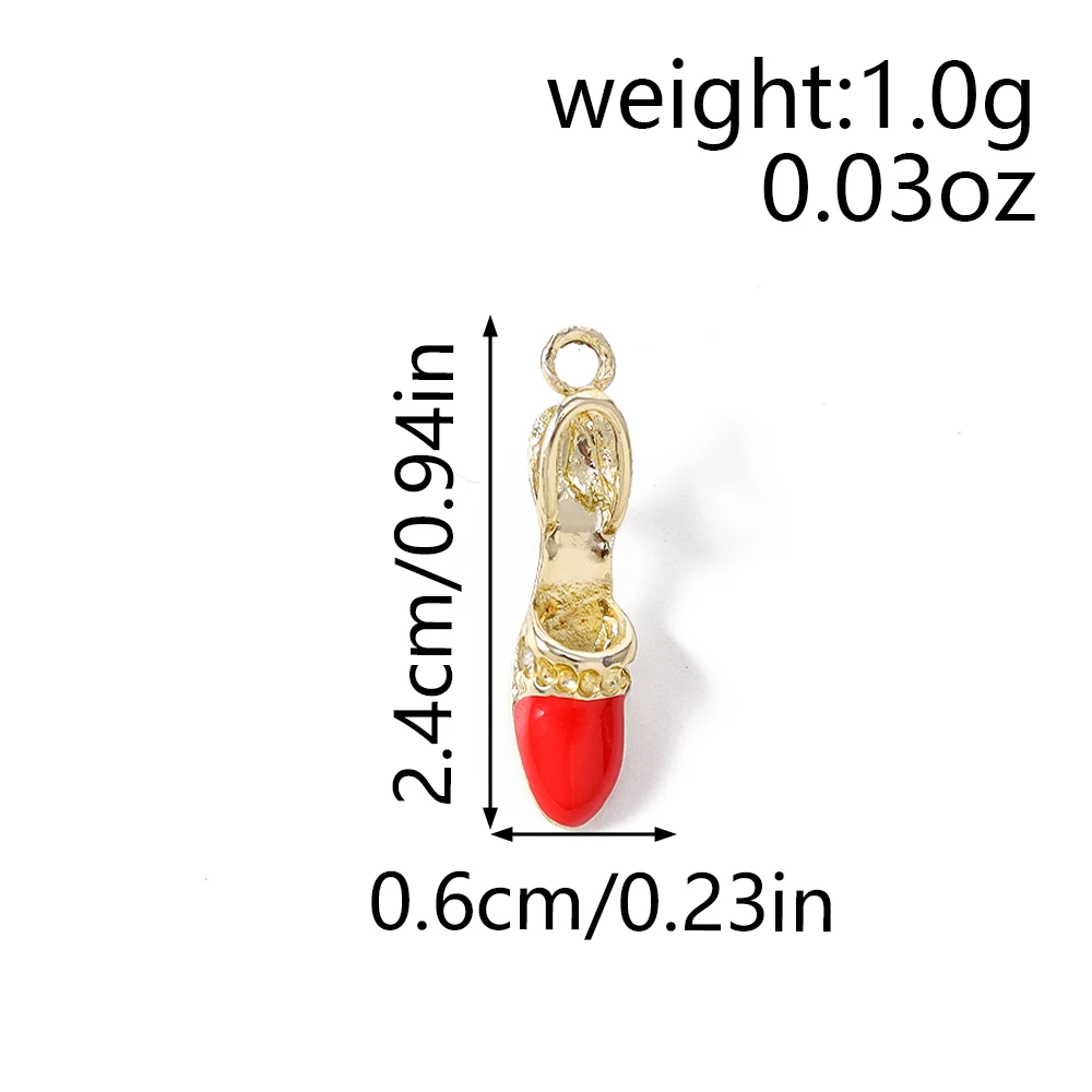 10pcs 6*24mm Lovely Cartoon High Heels Pendant Cute Shoes Charms for Diy Drop Earrings Necklace Jewelry Making