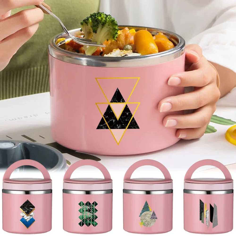 

Новый маленький термоизолированный ланч-бокс для детей, студентов и рабочих, легкий, удобный для переноски, с рисунком, супница, термос для пикника